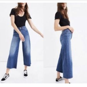 Madewell Slime Wide Leg Cropped Jeans 32